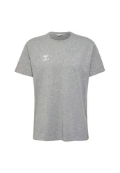 hummel T-Shirt Rundhalsausschnitt gesticktes Logo Regular fit (7924) Grau (7924)