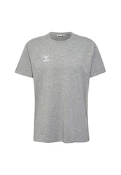 hummel T-Shirt Rundhalsausschnitt gesticktes Logo Regular fit (7924) Grau (7924)