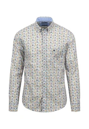 Langarmhemd Premium Flower Prints, B.D., 1/1 light khaki