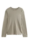 Next Langarmshirt Rundhalsshirt Regular Fit Khaki/Dunkelgrün