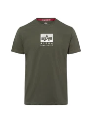 Alpha Industries T-Shirt Satin Logo Dunkelgrün