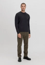 Hessnatur Strickpullover aus Schurwolle mit Kaschmir (1-tlg) Schwarz/Dunkelgrau/Dunkelblau/Grau