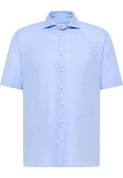 Eterna Langarmhemd Modern Fit Hellblau/Blau