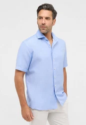 Eterna Langarmhemd Modern Fit Hellblau/Blau