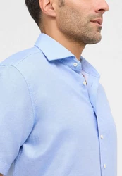 Eterna Langarmhemd Modern Fit Hellblau/Blau