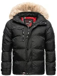 Geographical Norway Steppjacke Outdoor Parka Kapuzenjacke Schwarz