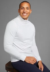 Bruno Banani Rollkragenshirt Weiß/Grau/Creme