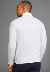 Bruno Banani Rollkragenshirt Weiß/Grau/Creme