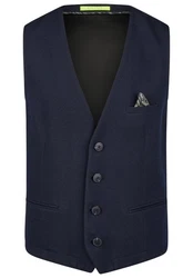 Calamar Anzugweste Sakko Dunkelblau/Blau/Hellblau