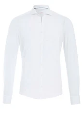 Pure Businesshemd Functional Hem Weiß/Grau/Creme