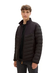 TOM TAILOR Steppmantel Hybrid Jacket Schwarz/Gelb
