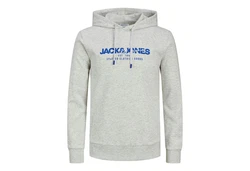 Jack & Jones Kapuzensweatshirt JJALVIS Sweat Hood Hellblau/Grau/Schwarz/Hellgrau