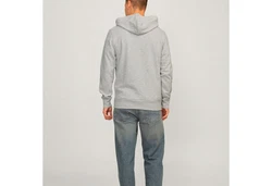 Jack & Jones Kapuzensweatshirt JJALVIS Sweat Hood Hellblau/Grau/Schwarz/Hellgrau