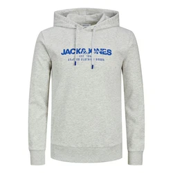 Jack & Jones Kapuzensweatshirt JJALVIS Sweat Hood Hellblau/Grau/Schwarz/Hellgrau