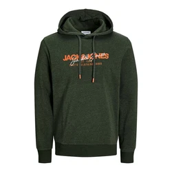 Jack & Jones Kapuzensweatshirt JJALVIS Sweat Hood Dunkelgrün/Grün