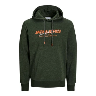 Jack & Jones Kapuzensweatshirt JJALVIS Sweat Hood Dunkelgrün/Grün Jack & Jones Kapuzensweatshirt JJALVIS Sweat Hood Dunkelgrün/Grün