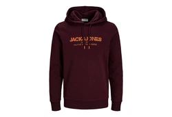 Jack & Jones Kapuzensweatshirt JJALVIS Sweat Hood Dunkelrot/Orange/Rot/Bordeaux