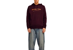 Jack & Jones Kapuzensweatshirt JJALVIS Sweat Hood Dunkelrot/Orange/Rot/Bordeaux