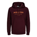 Jack & Jones Kapuzensweatshirt JJALVIS Sweat Hood Dunkelrot/Orange/Rot/Bordeaux