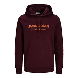 Jack & Jones Kapuzensweatshirt JJALVIS Sweat Hood Dunkelrot/Orange/Rot/Bordeaux