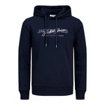 Jack & Jones Kapuzensweatshirt JJALVIS Sweat Hood Dunkelblau/Blau