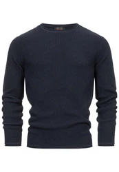 Indicode Strickpullover INPetri Dunkelblau/Hellblau/Blau