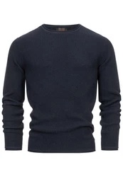Indicode Strickpullover INPetri Dunkelblau/Hellblau/Blau