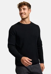 Indicode Strickpullover INPetri Schwarz/Dunkelgrau/Dunkelgrün