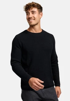 Indicode Strickpullover INPetri Schwarz/Dunkelgrau/Dunkelgrün