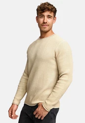 Indicode Strickpullover INPetri Khaki/Beige/Braun/Gold