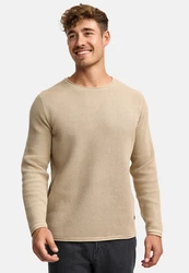 Indicode Strickpullover INPetri Khaki/Beige/Braun/Gold/Gelb