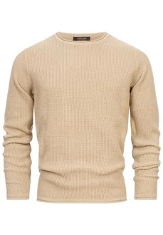 Indicode Strickpullover INPetri Khaki/Beige/Braun/Gold/Gelb