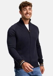 Indicode Strickjacke INArutemia Dunkelblau/Dunkelgrau/Hellblau