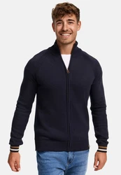 Indicode Strickjacke INArutemia Dunkelblau/Dunkelgrau/Hellblau