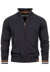 Indicode Strickjacke INArutemia Dunkelblau/Dunkelgrau/Hellblau