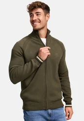 Indicode Strickjacke INArutemia Dunkelgrün/Khaki