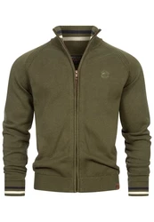 Indicode Strickjacke INArutemia Dunkelgrün/Khaki