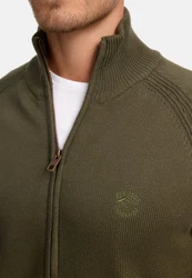 Indicode Strickjacke INArutemia Dunkelgrün/Khaki
