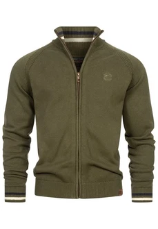 Indicode Strickjacke INArutemia Dunkelgrün/Khaki