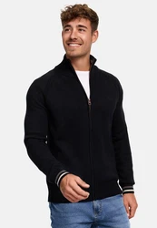 Indicode Strickjacke INArutemia Schwarz/Dunkelgrau/Grau
