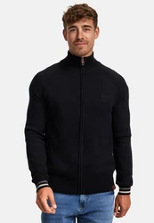 Indicode Strickjacke INArutemia Schwarz/Dunkelgrau/Grau