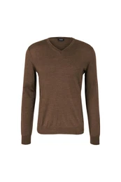 JOOP! Strickpullover Strickpullover mit V-Ausschnitt Damien - Gerade