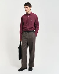 Gant Langarmhemd REG MICRO PRINT SHIRT rot/wine rot