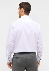 Eterna Langarmhemd MODERN FIT NON IRON Weiß/Grün/Lila
