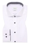 Eterna Langarmhemd MODERN FIT NON IRON Weiß/Grün/Lila