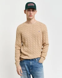 GANT Pullover COTTON CABLE C-NECK Orange/Beige