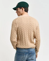 GANT Pullover COTTON CABLE C-NECK Orange/Beige