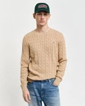 GANT Pullover COTTON CABLE C-NECK Orange/Beige