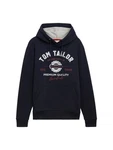 TOM TAILOR Sweatshirt Hoodie Dunkelblau/Beige/Hellblau