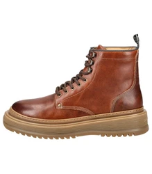 Sneaky Steve Schnürstiefelette Braun/Rot